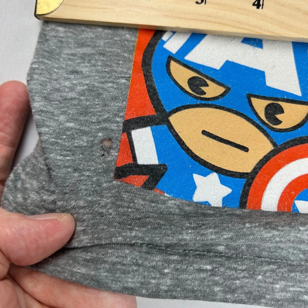 Marvel Avengers Kids Graphic T-Shirt Grey Hulk Spiderman Iron Man Captain‎ USA